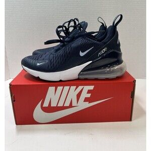 Nike Air Max 270 GS Shoes 943345-407 Size Youth 4 Navy Blue Worn Once
